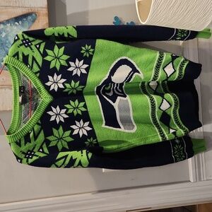 NFL Team Apparel Seattle Seahawks Kids Sz M Christmas Sweater